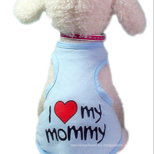 Pet Summer Cool Chalk Vest al por mayor I Love Mommy Vest Teddy Hiromi Bichon Dog Pet Vest